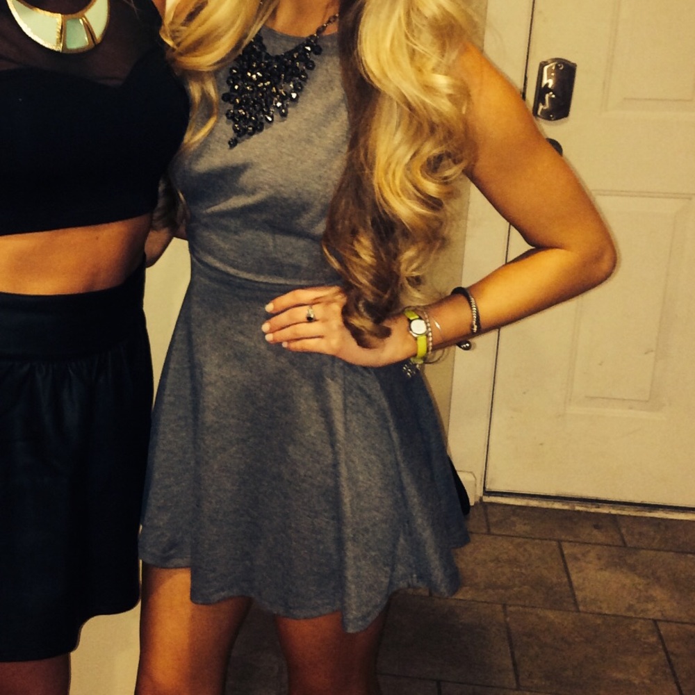 American apparel gray skater dress